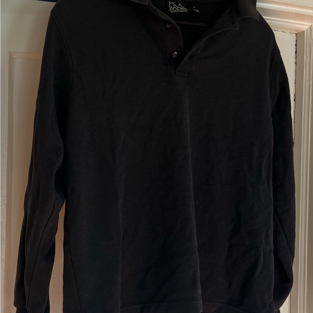 Jos. A. Bank Charcoal Long Sleeve Polo